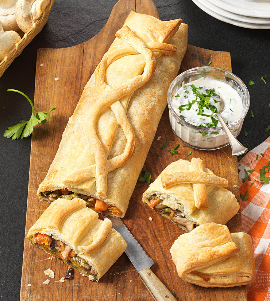 Veganer Karotten Champignon Strudel Tante Fanny