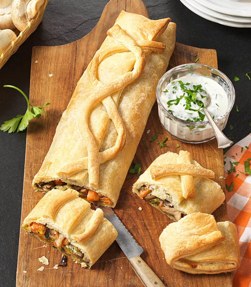 Veganer Karotten Champignon Strudel Tante Fanny