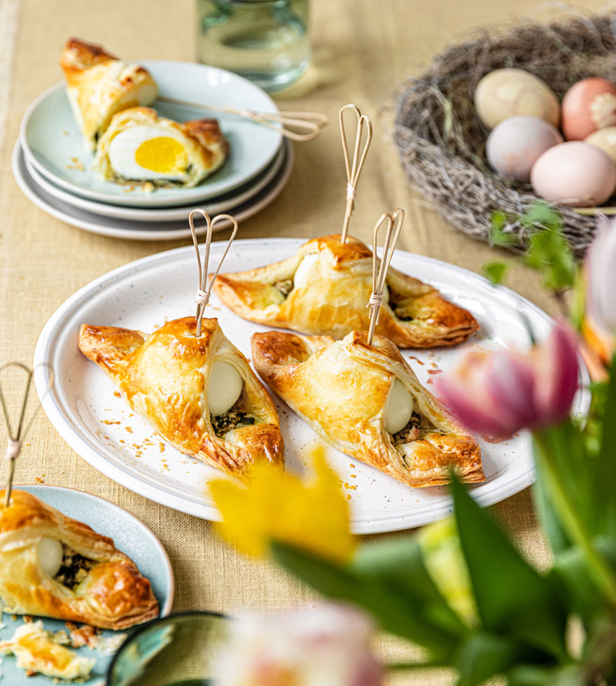 Ei im Blätterteig - einfaches Rezept