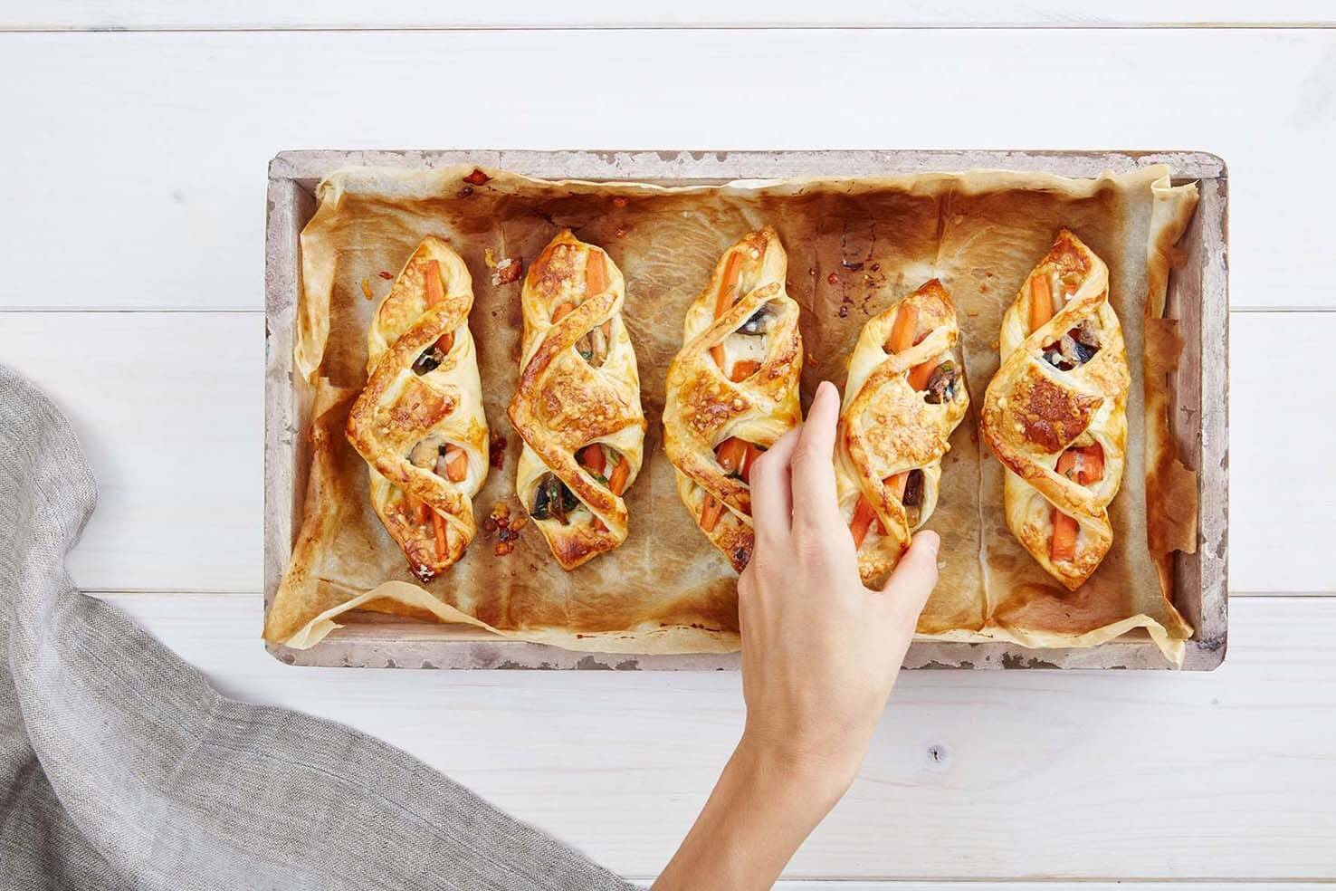 Schwammerl-Karottentaschen Querkochen