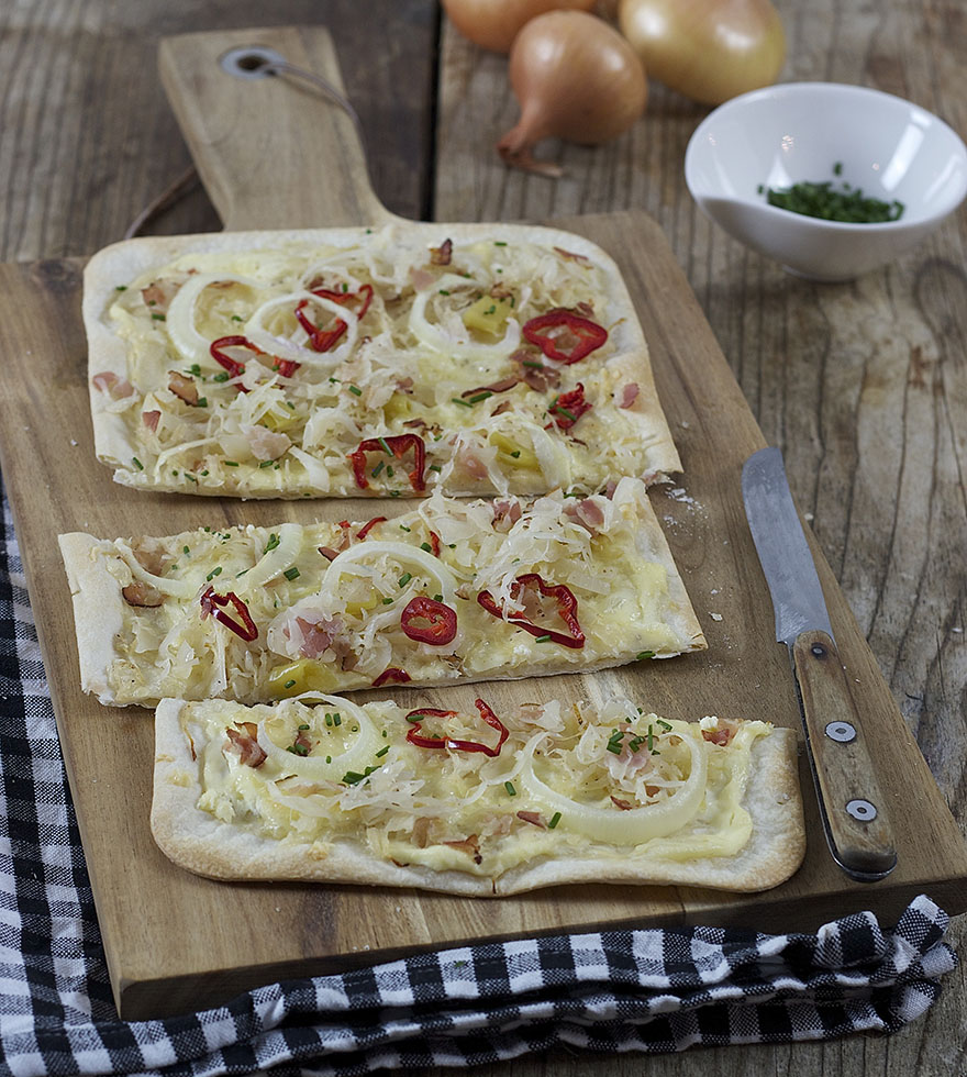 Rezept Flammkuchen mit Sauerkraut Tante Fanny