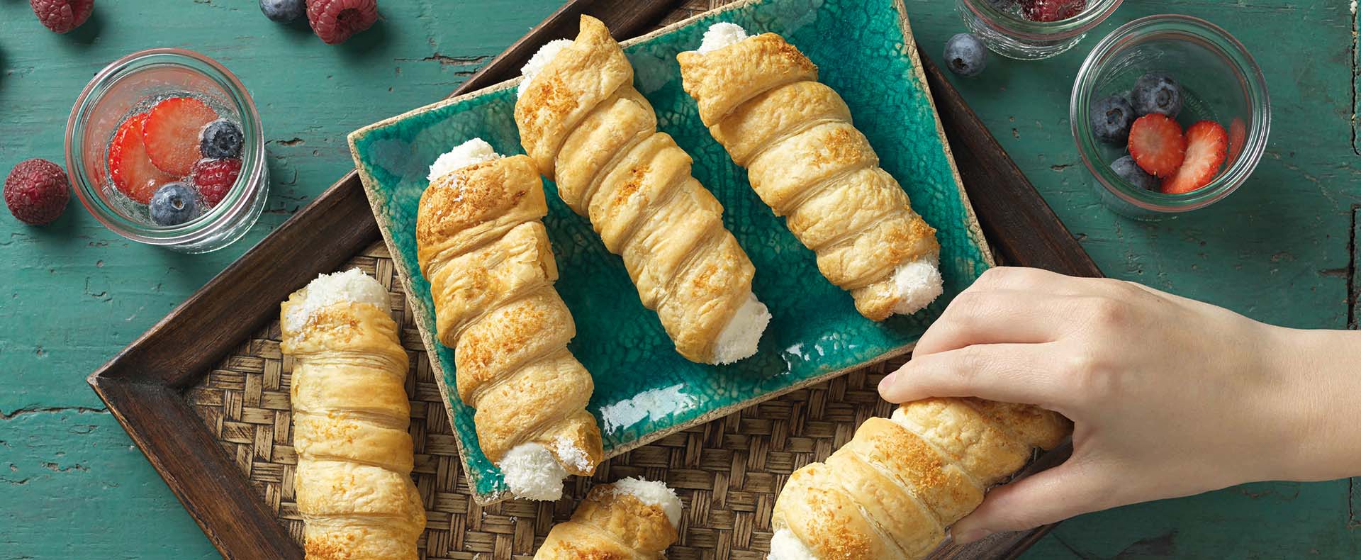 Rezept Vegane Kokos-Schaumrollen Tante Fanny