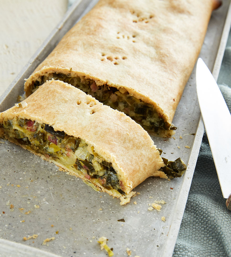Mürbteig Lauchstrudel - Rezept Tante Fanny