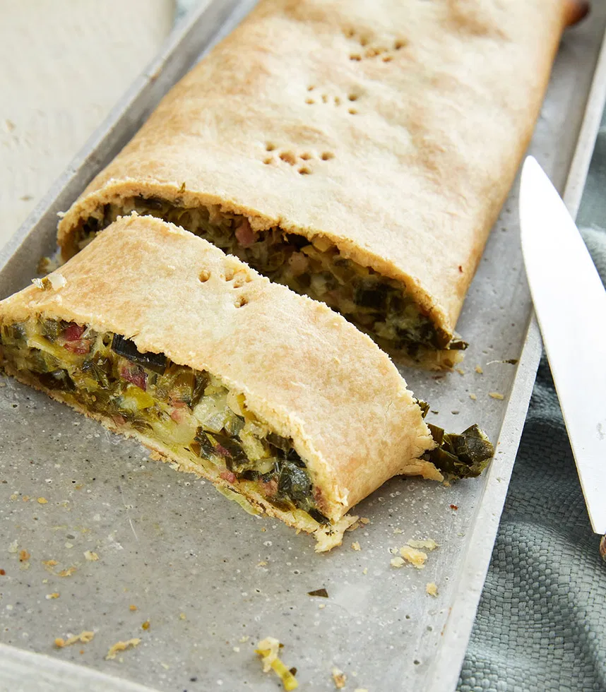 Mürbteig Lauchstrudel - Rezept Tante Fanny