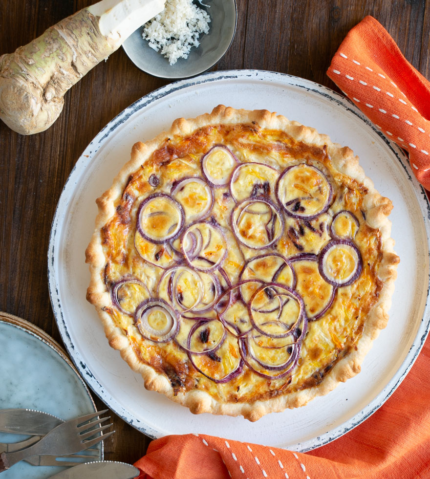 Quiche mit Wurzelgemüse