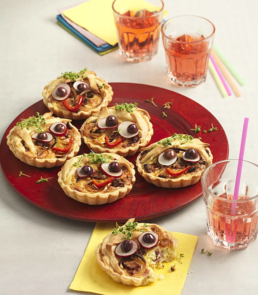 Quiche Gesichter - Rezept für Kinder