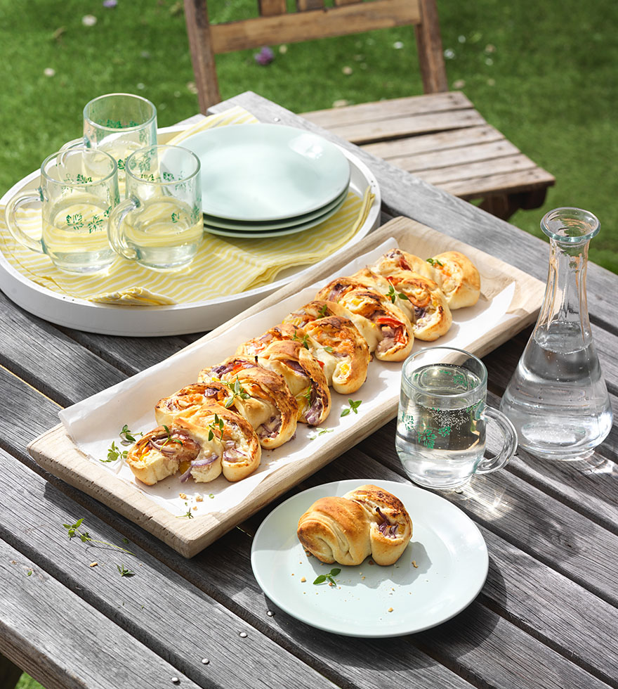 Pizzazopf mit Lachs - sommerliches Rezept