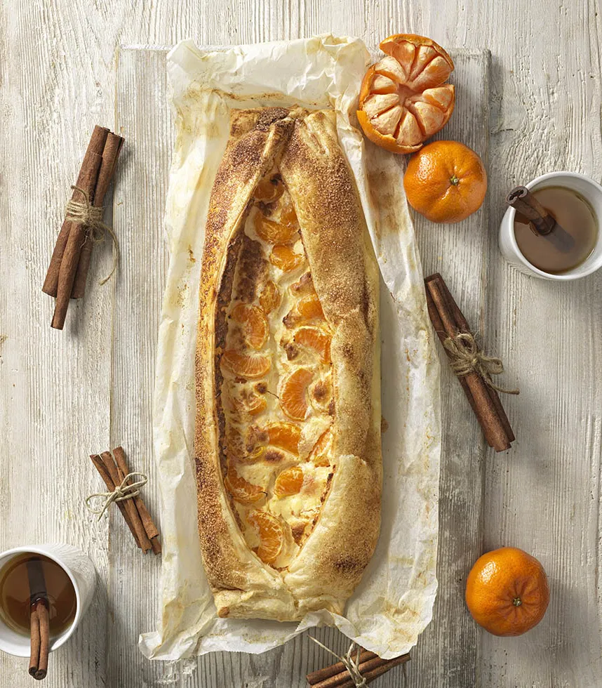 Topfen-Mandarinen-Strudel - einfaches Rezept