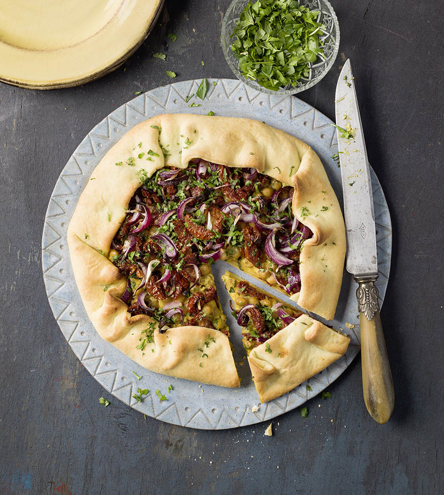 Vegane Galette mit Kichererbsen - Rezept