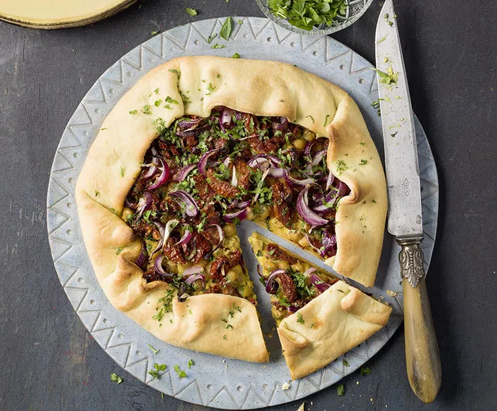 Vegane Galette mit Kichererbsen - Rezept