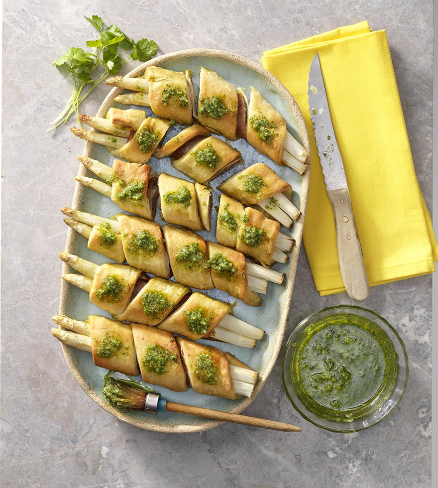 Blätterteighäppchen mit Spargel - Rezept
