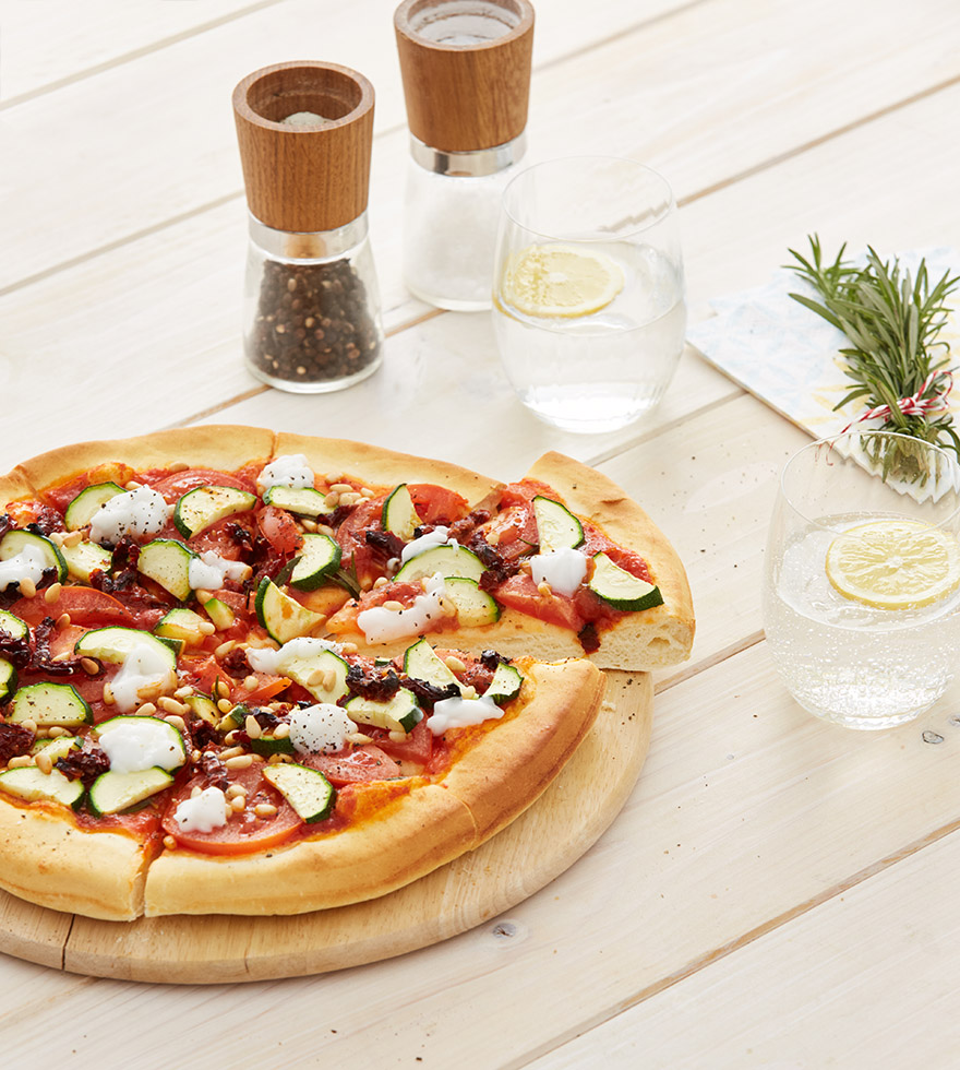 Vegane Gemüsepizza American Style