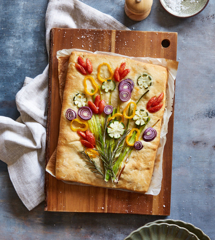 Blumenstrauß-Focaccia