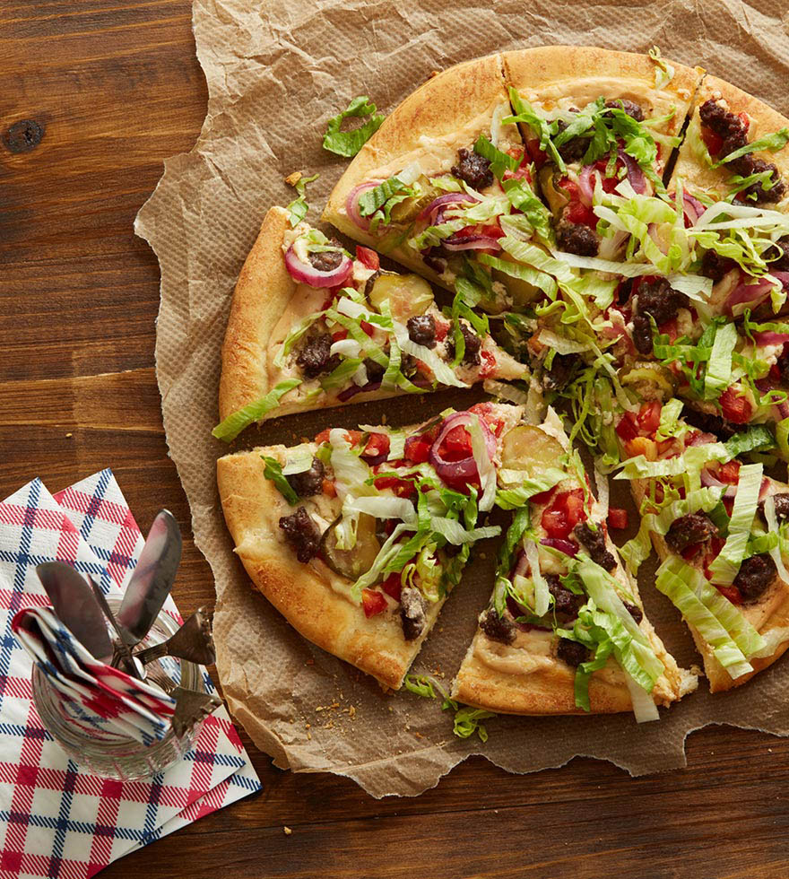 Pizza Chesseburger Style