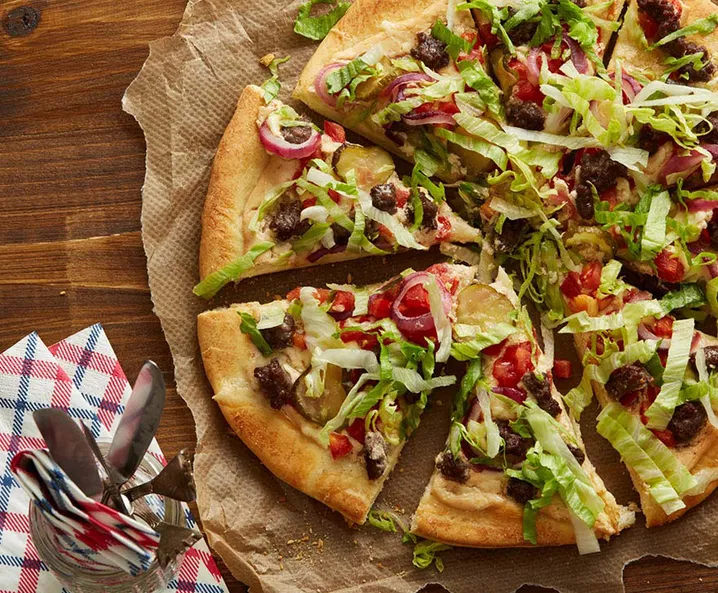 Pizza Chesseburger Style