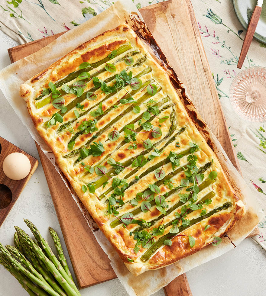 Spargel-Blätterteigtarte