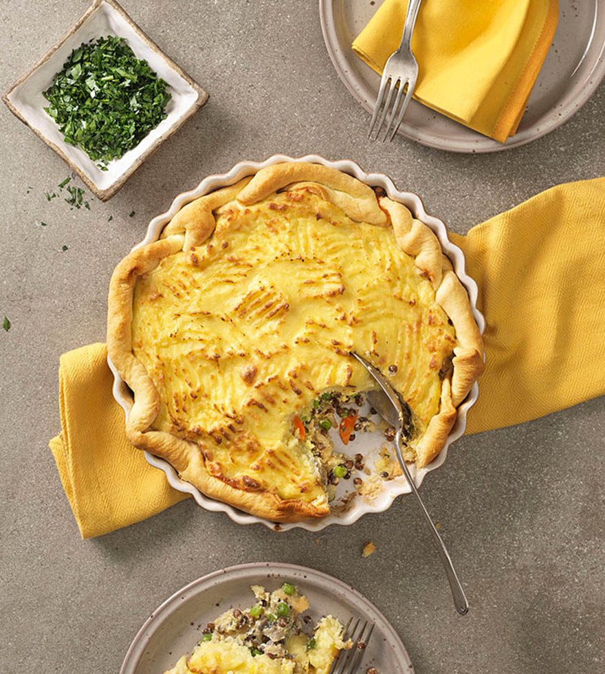 vegetarischer Shepherds Pie mit Linsen