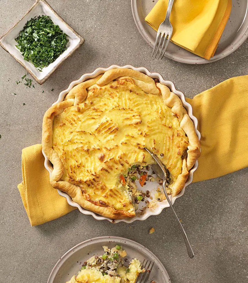 vegetarischer Shepherds Pie mit Linsen