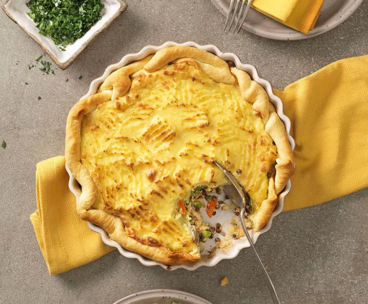 vegetarischer Shepherds Pie mit Linsen