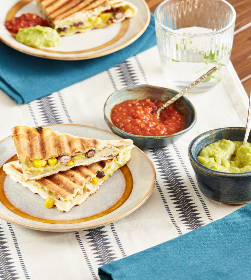 Veganer Flammkuchentoasty: Mexican Style