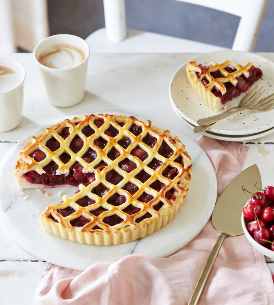 Kirschkuchen aus Hefeteig
