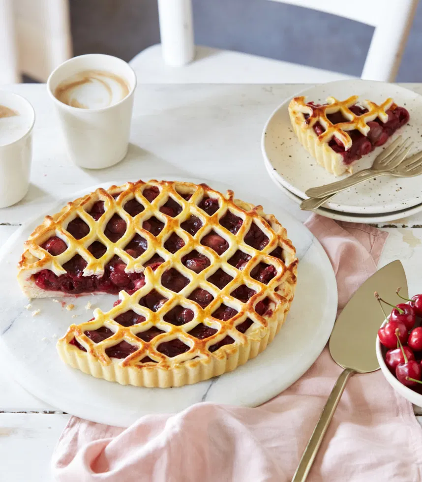 Kirschkuchen aus Hefeteig
