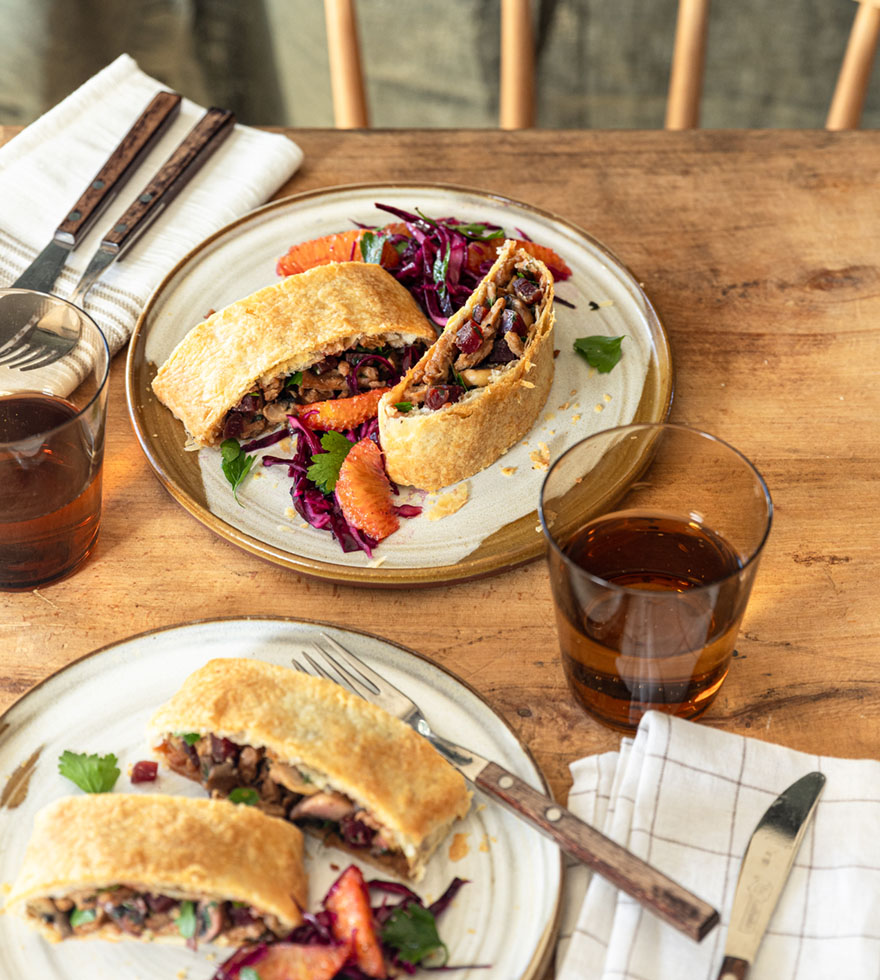 Veganer Bratenstrudel