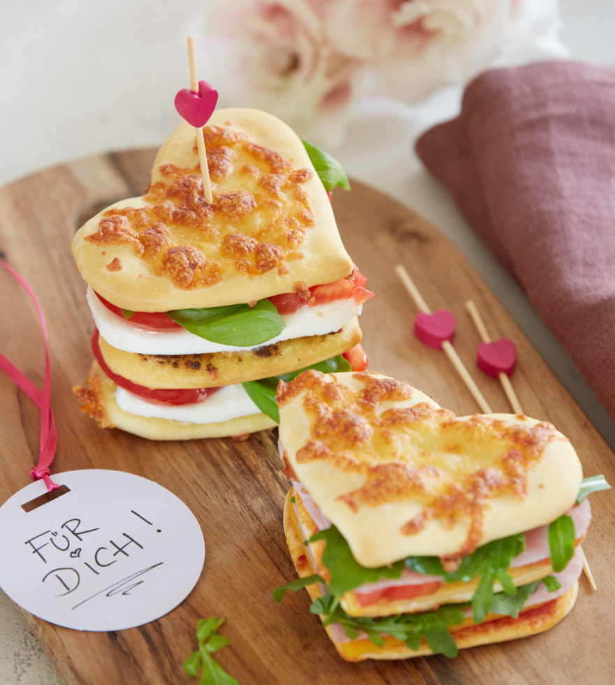 Pizzaherzen-Sandwich