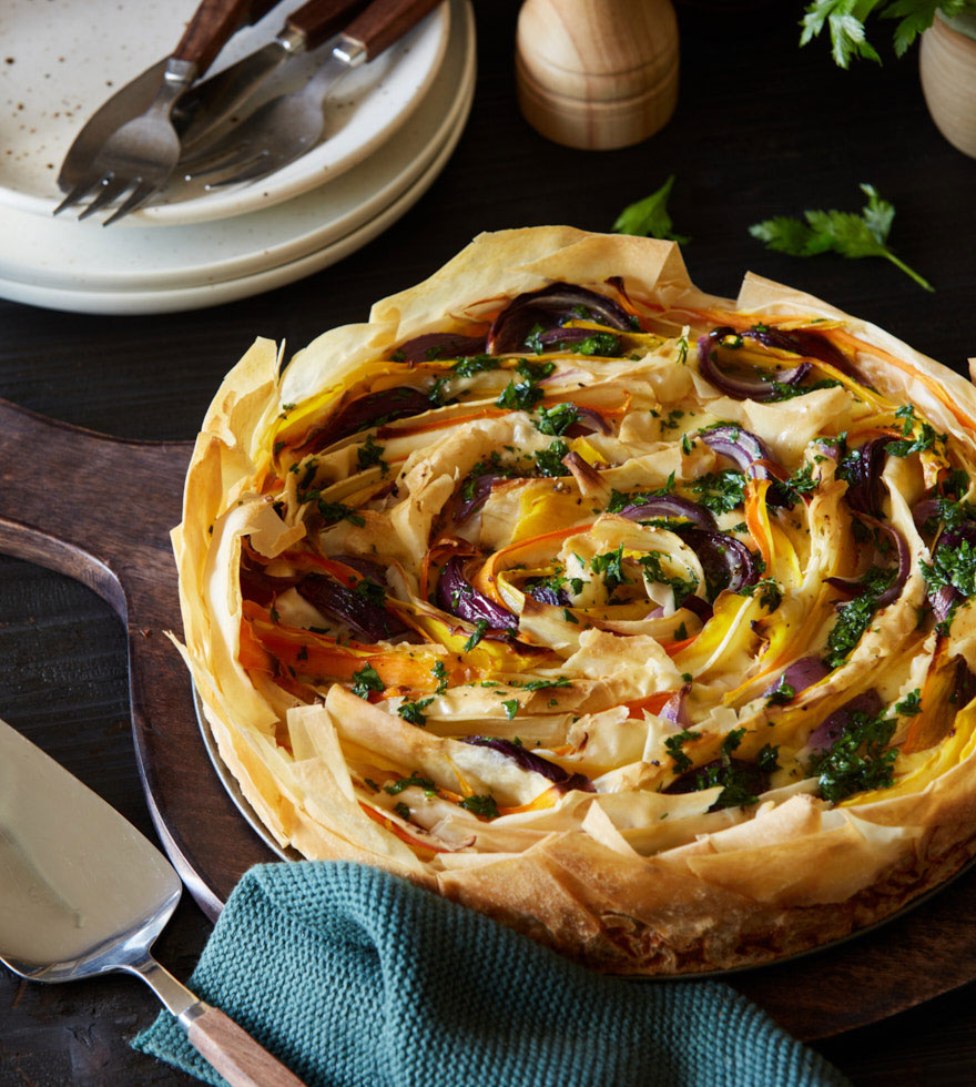 Bunte Crinkle Tarte