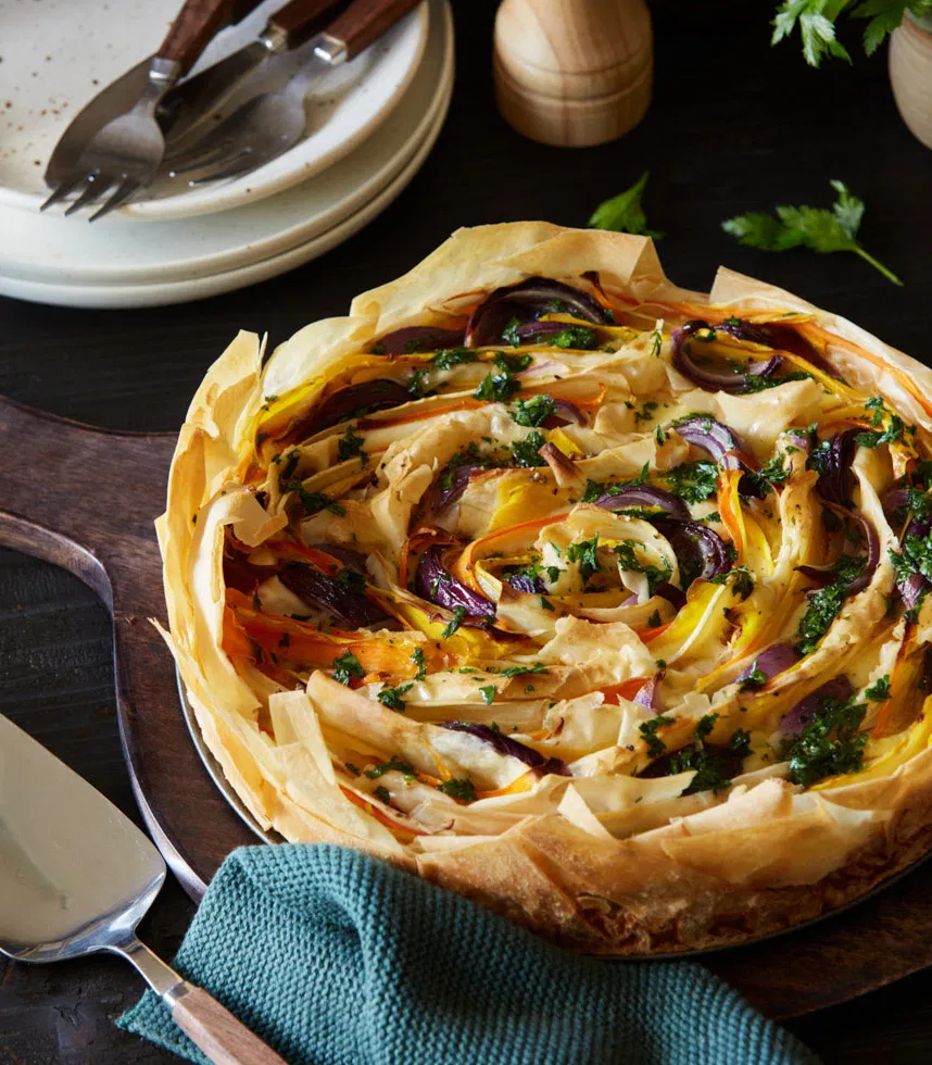 Bunte Crinkle Tarte