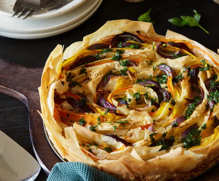 Bunte Crinkle Tarte