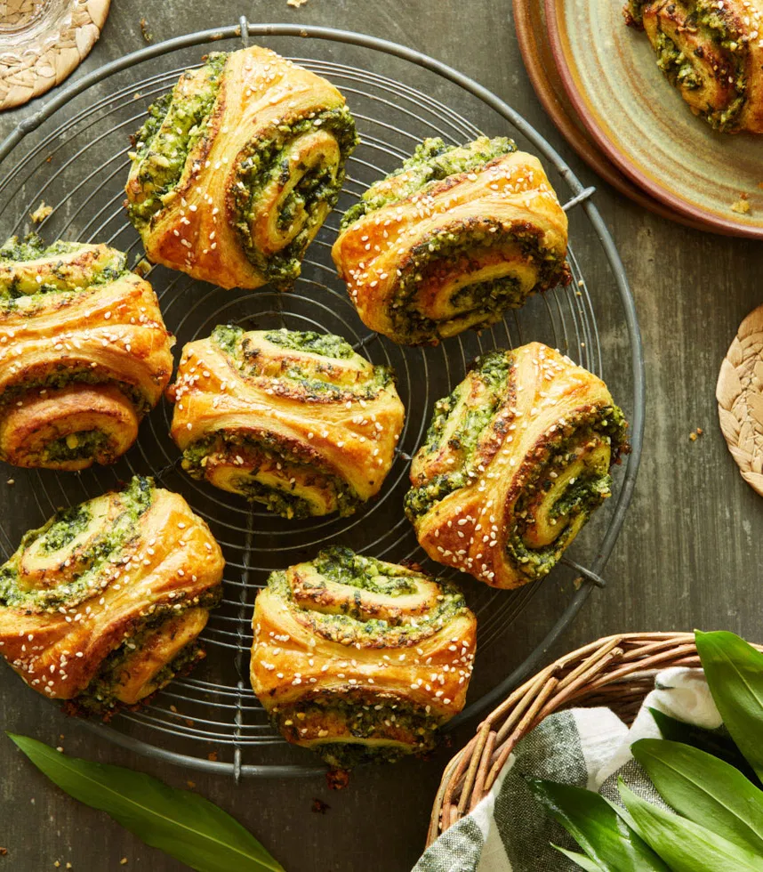 Bärlauch-Franzbrötchen