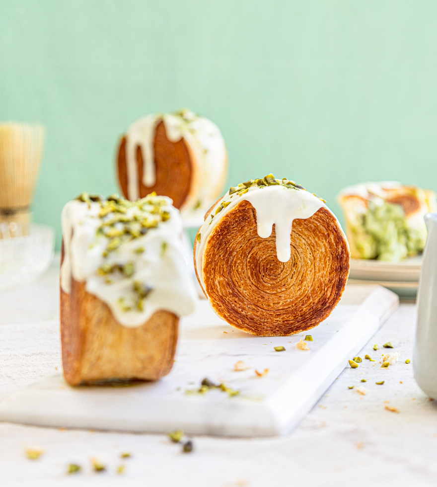 Croissant Rolls mit Matcha-Füllung