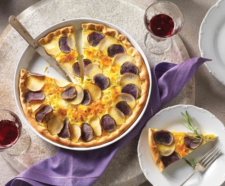 Pizzalepény burgonyával és fetával