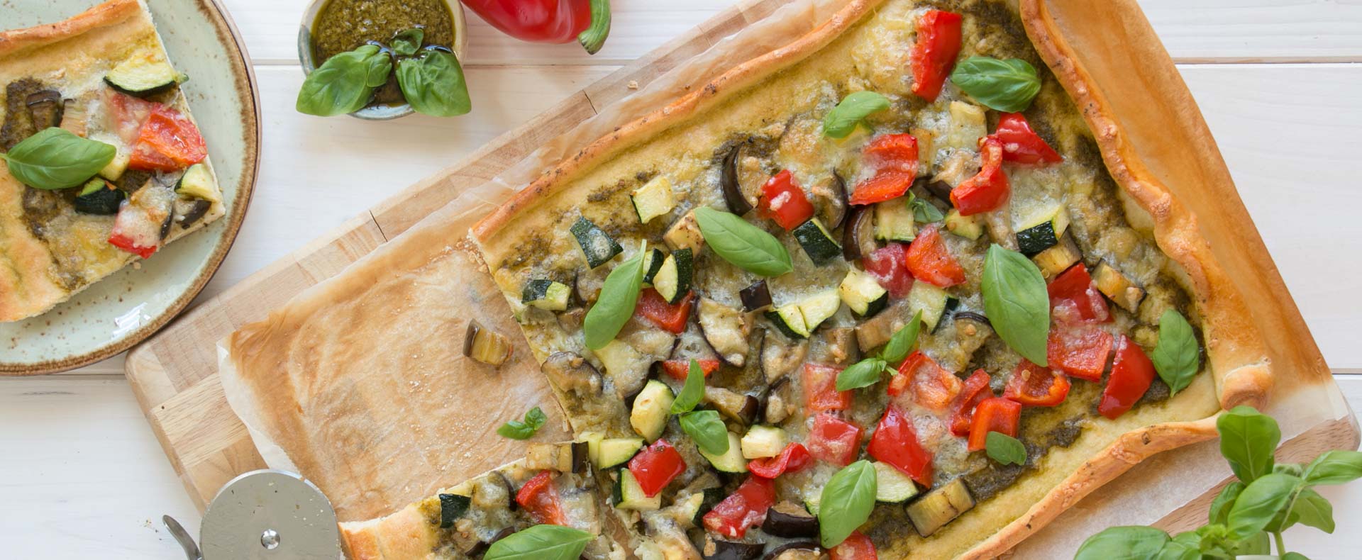 Nyári Grillezett zöldséges pizza