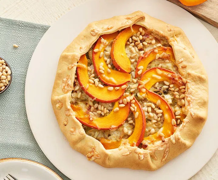 Őszi Sütőtökös galette kelkáposztával