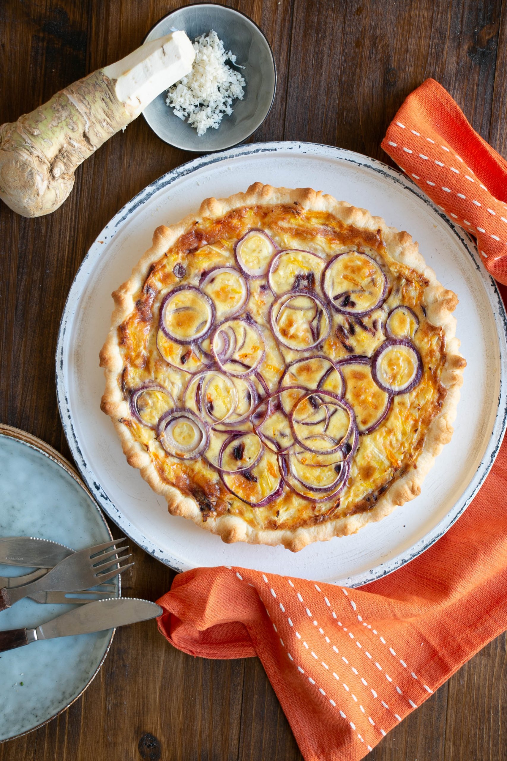 Tápláló Quiche gyökérzöldségekkel