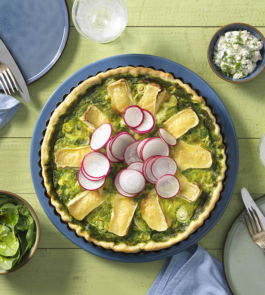 Spenótos quiche retekkel