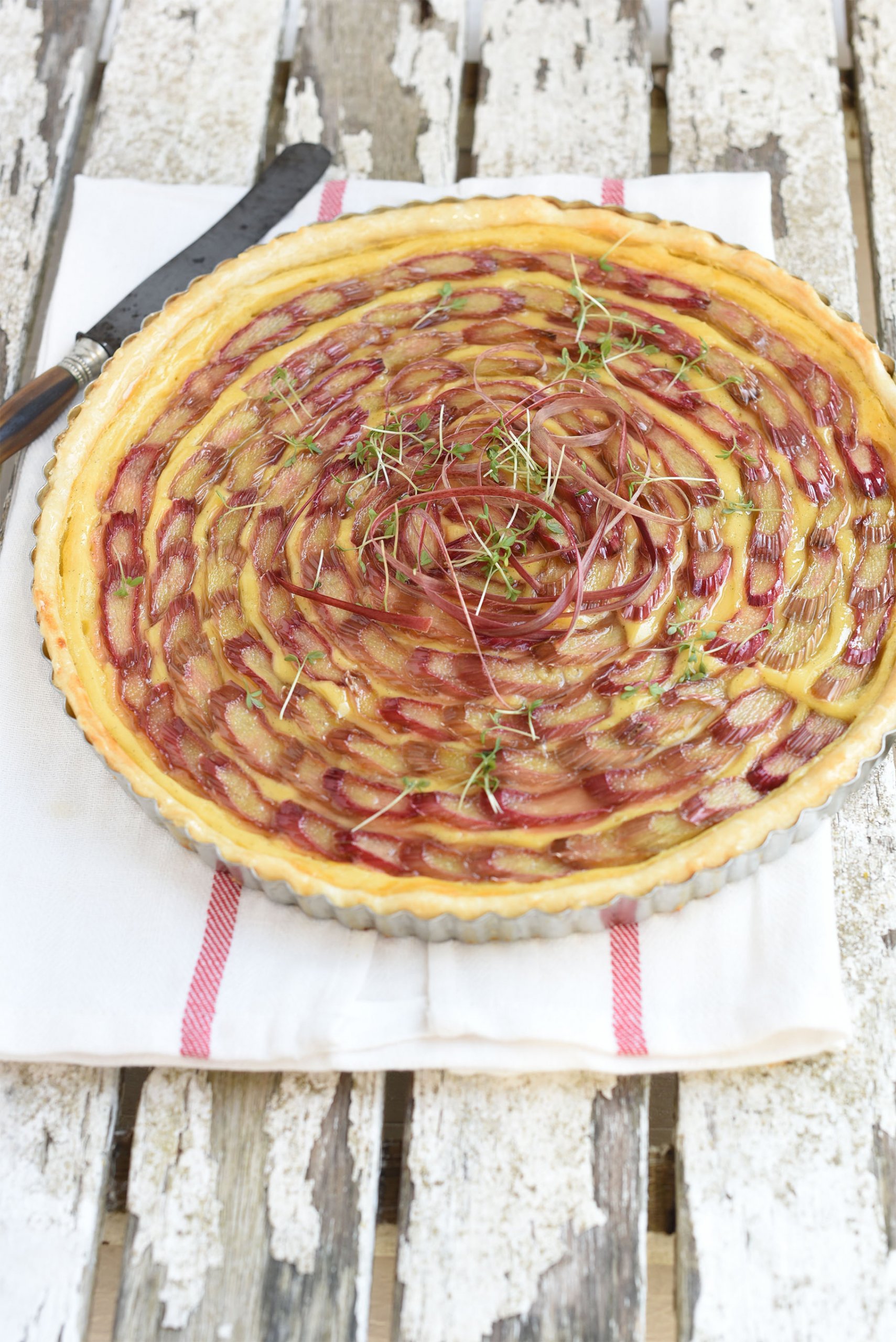 Vaníliás rebarbara torta