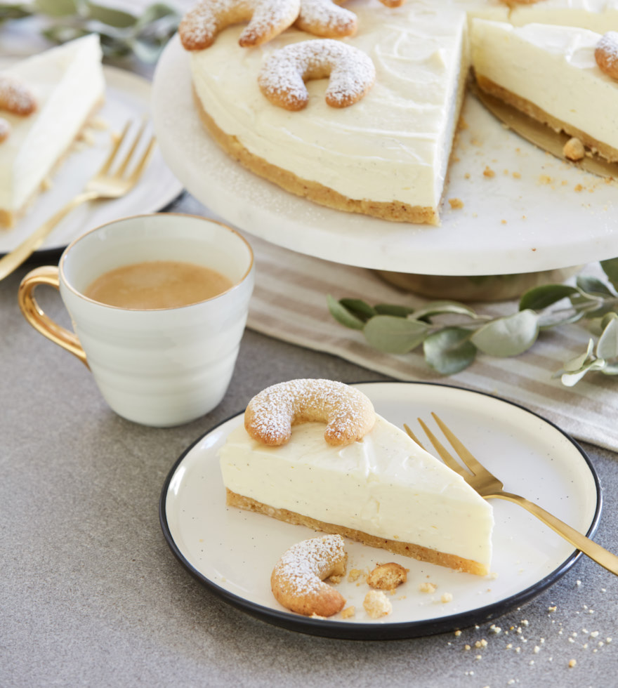 sajttorta vaníliás kiflivel