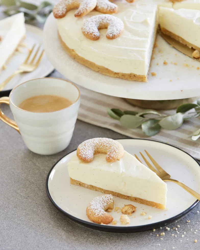 sajttorta vaníliás kiflivel