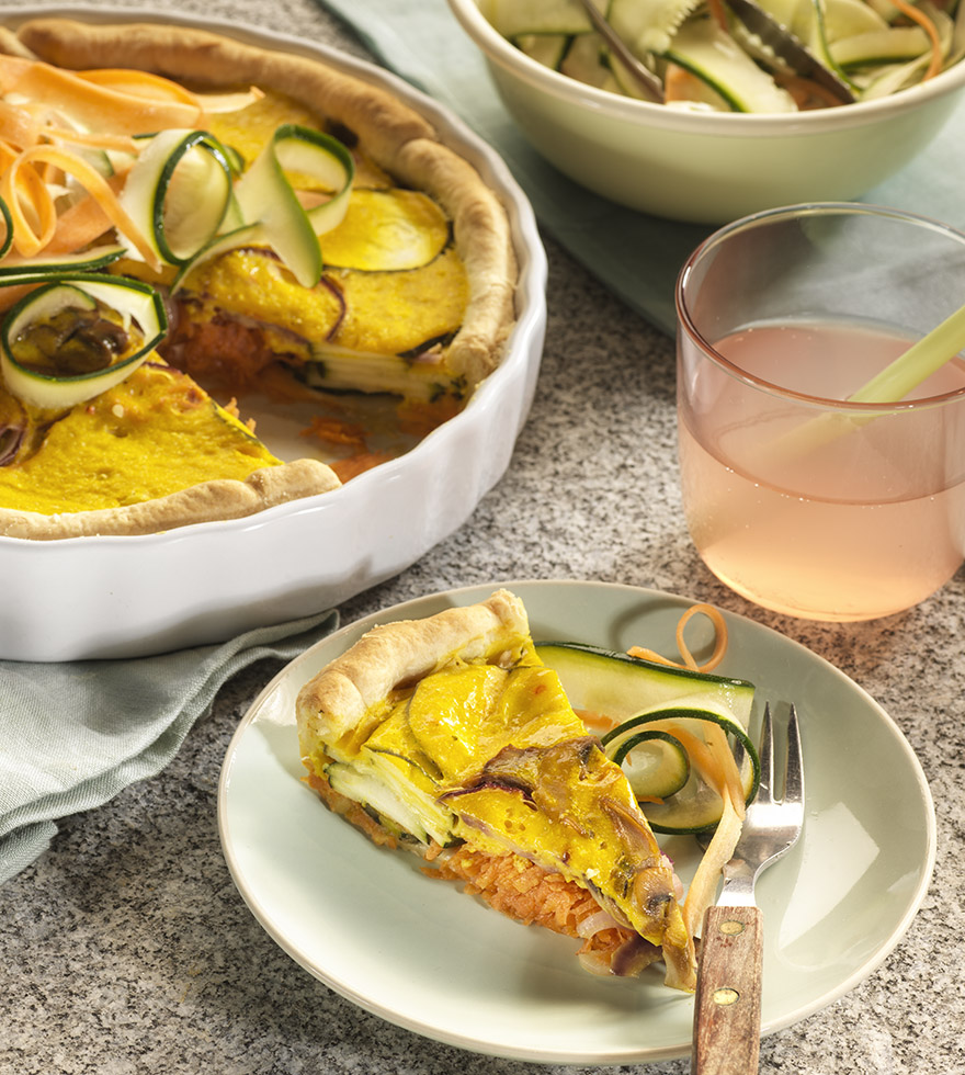 vegán zöldséges quiche