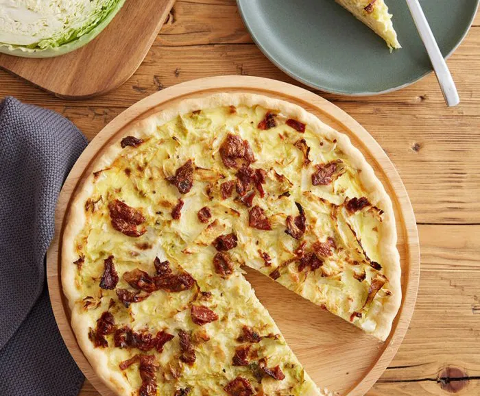 Kelkáposztás quiche