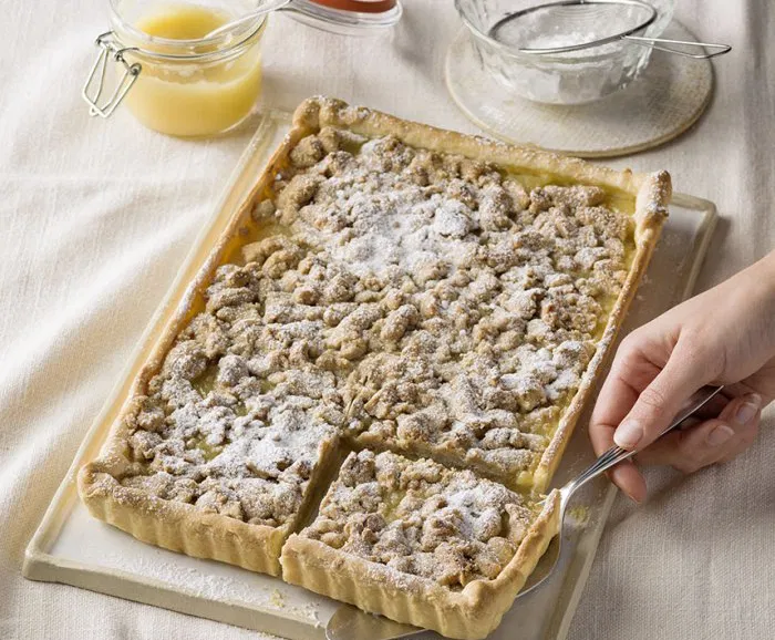 morzsás almás pite
