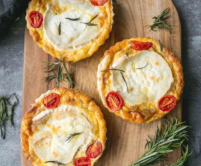 kecskesajtos mini quiche
