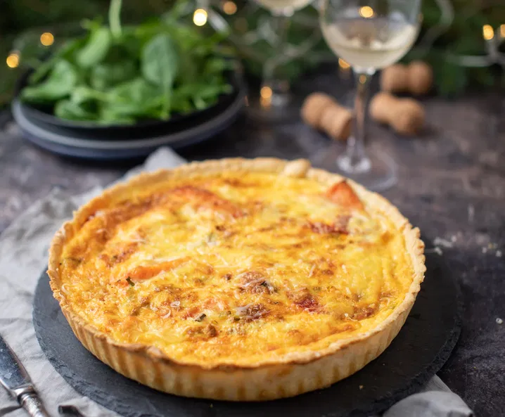 chorizós sütőtökös quiche