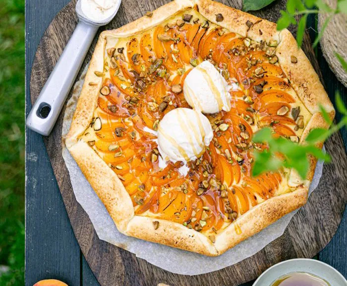 túrós sárgabarackos galette