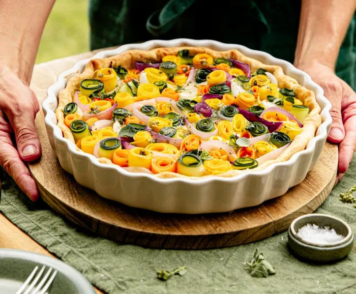 zöldségtekercses quiche