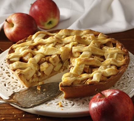 Kleine appeltaart met appels