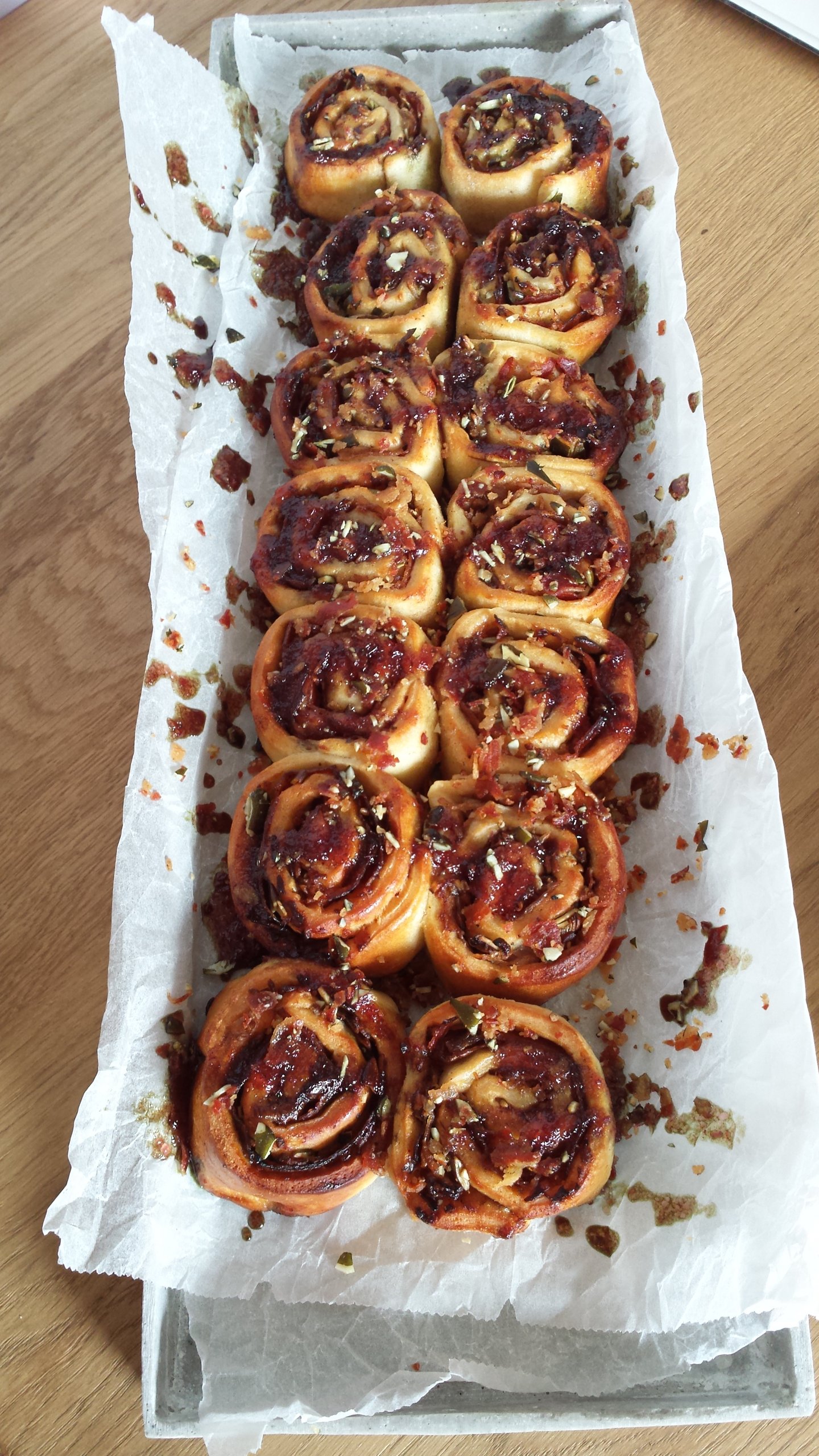 jam bacon rolls